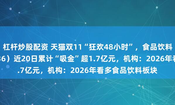 杠杆炒股配资 天猫双11“狂欢48小时”，食品饮料ETF天弘（159736）近20日累计“吸金”超1.7亿元，机构：2026年看多食品饮料板块